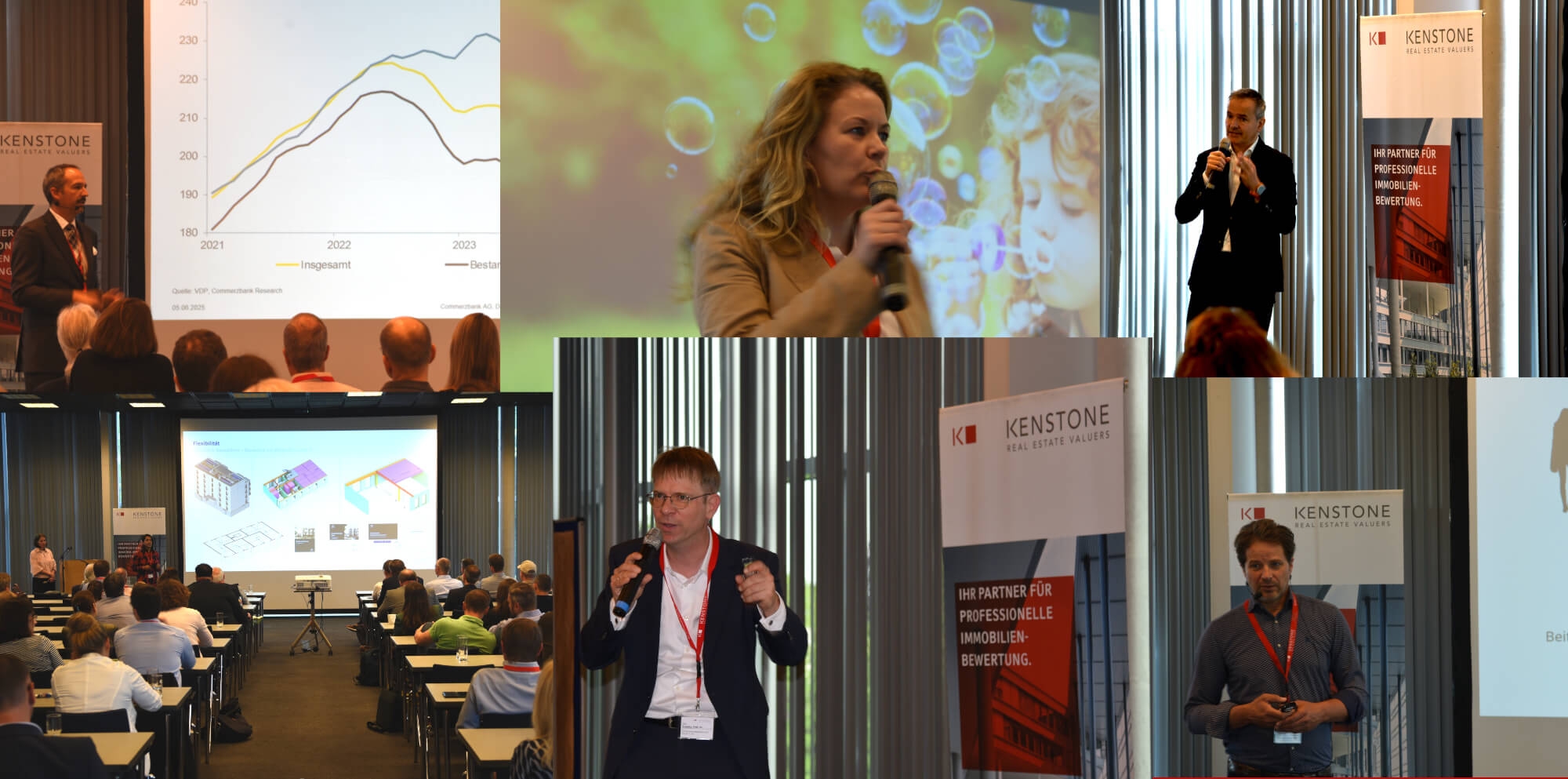 Bildcollage der 6 Referenten des KENSTONE Immotages 2025